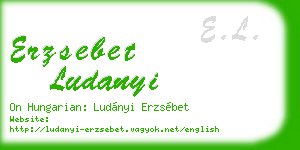 erzsebet ludanyi business card
