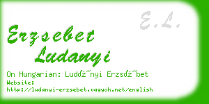 erzsebet ludanyi business card